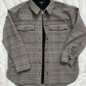 Madewell plaid button up jacket (new)